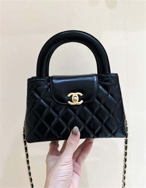 chanel kelly mini shopping bag mini 23k shiny aged calfskin|chanel kelly handbags.